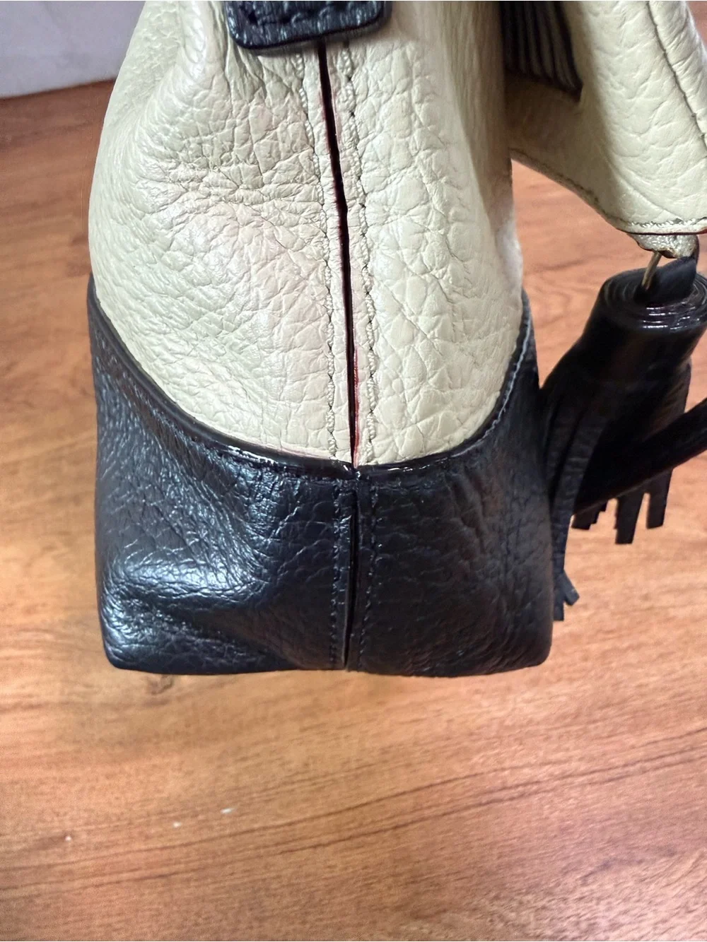 Kate Spade Two-Tone Black and Cream Leather Crossbody Bag